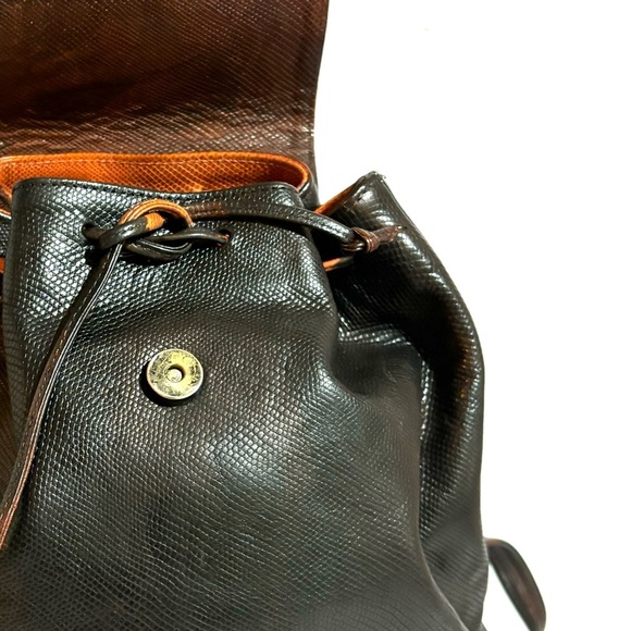 Roberto Vascon Black and Brown Backpack main image 9